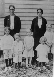 Grandpa Curt, Grandma Martha, Raymond, Dennis, Ester, Gladys, and Aaron 